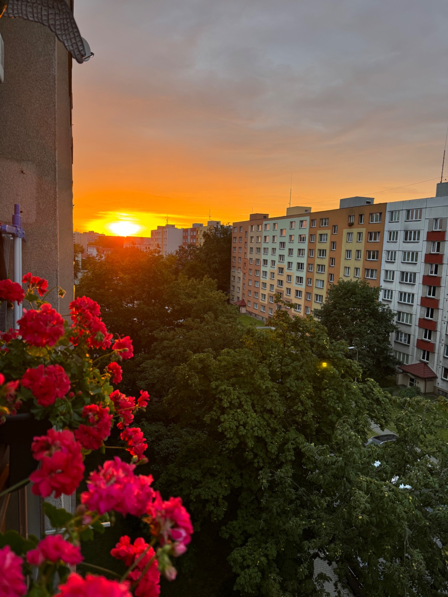 Balkon - východ slunce